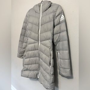 Long Adidas Down Feather Winter Coat
